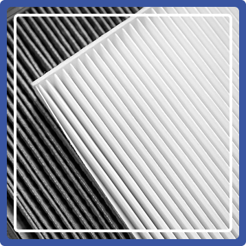 two air filters, one clean and one dirty